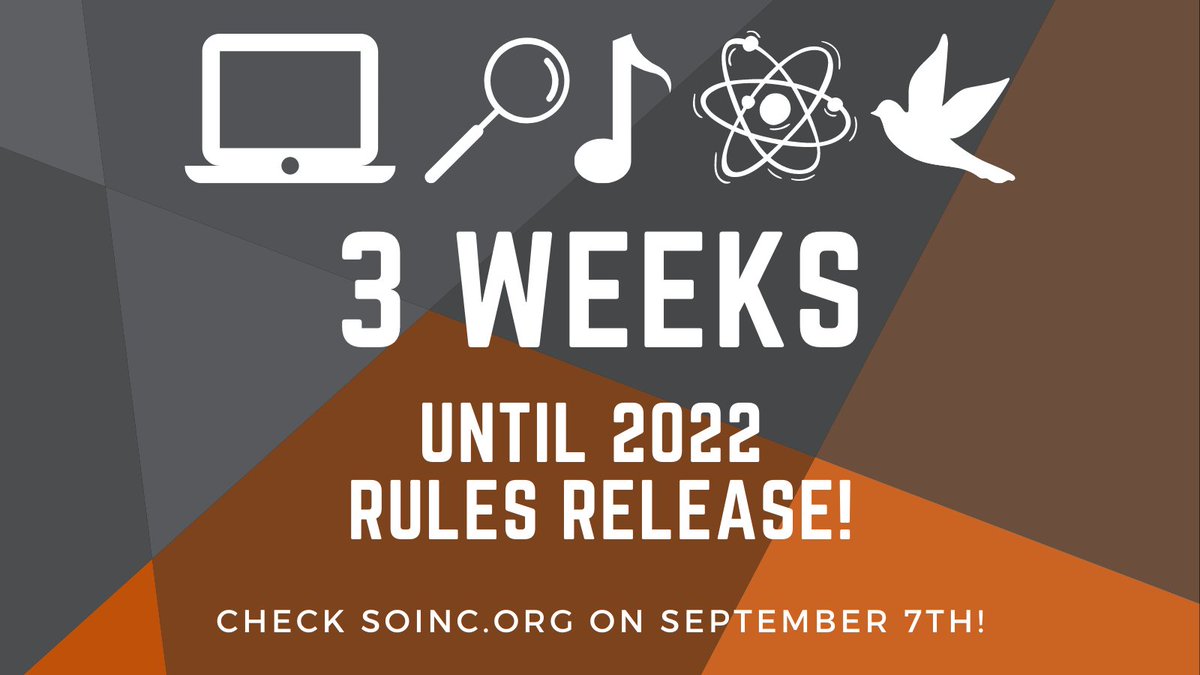 SOAlumniNetwork's tweet photo. We're just 3 weeks away from the 2022 Rules Release!! 🥳 Set your reminders for September 7th now! ⏰🔨💎🦠 https://t.co/dT9NyNyEMe