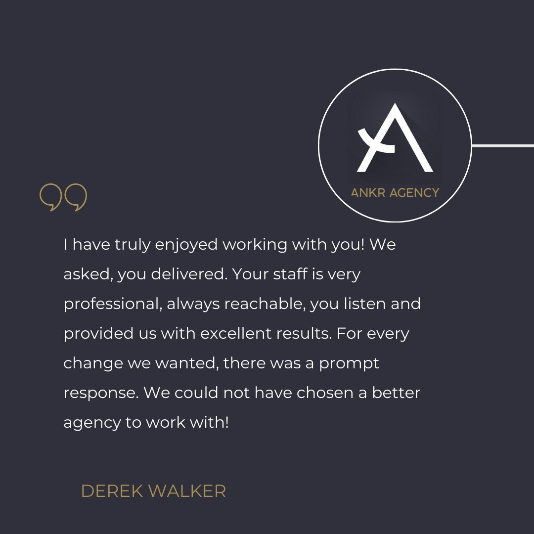 Derek, we appreciate these motivating words! Our team is always looking out for the best industry practices for each of our clients. 🙌