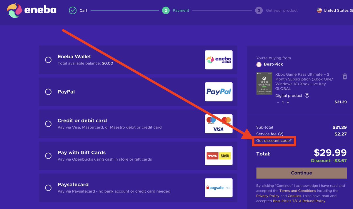 mattswider's tweet image. 😯In stock: PlayStation Plus + Xbox Game Pass Ultimate (US-only / LIMITED stock)

PS Plus $40/1 yr mttswdr.co/ps-plus-eneba
Promo code: ATHIRDOFFPS

Xbox Game Pass Ultimate $30/3 mo mttswdr.co/xbox-game-pass…
Promo code: ATHIRDOFFX

Parents: Required for PS5/Xbox online multiplayer