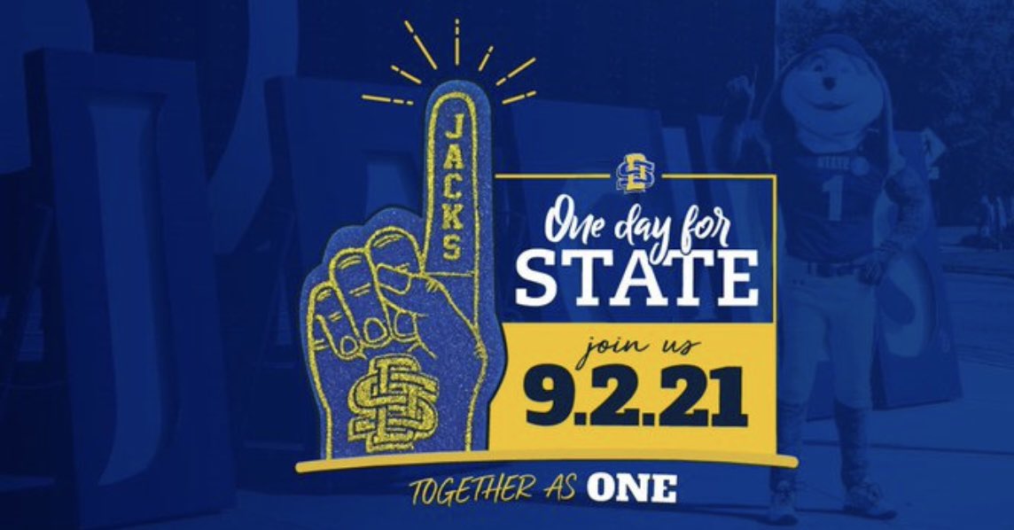 One Day For State is a great opportunity for Jackrabbit Nation to show their support for SDSU. On September 2nd please consider giving to our football program. Any and all support will Make A Difference! #GoJacks #OneDayforSTATE
Link: spsr.me/uj8L