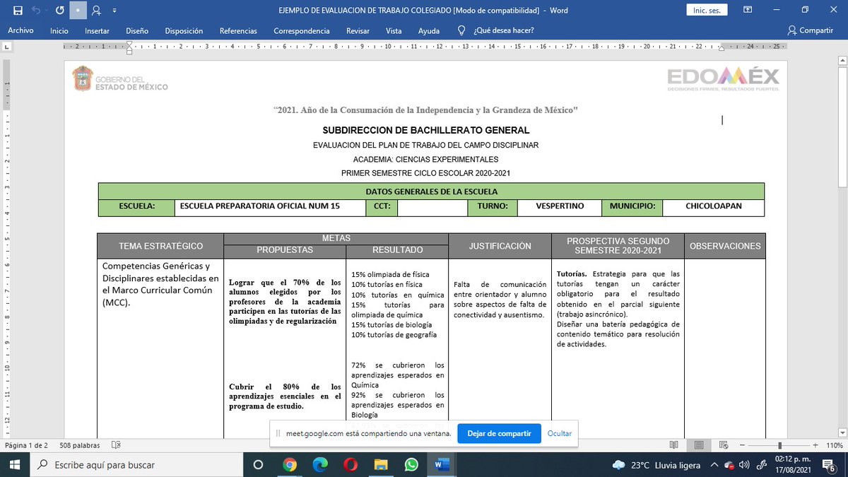 15_prepa's tweet photo. "Intenta ver tu debilidad y conviértela en tu fortaleza. Eso es el éxito".-Zig Ziglar. 2do día de Trabajo Colegiado Fas Intensiva en EPOEM 15 @bgze046 @HectorUlisesCG1 @jorgegalileocv @EdomexDgfa @DGEMSedomex @SEP_mx https://t.co/PDQqA3SppB