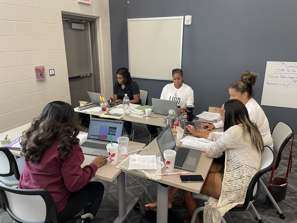 WJH 7th &amp; 8th ELAR teams have been collaborating and planning some rockstar lessons for our new Lions the last several days - <a href="/WrightJHLions/">Wright Junior High</a> &amp; our kids are so fortunate to have you all as educators 🖤🤍🦁@#cisdsecela