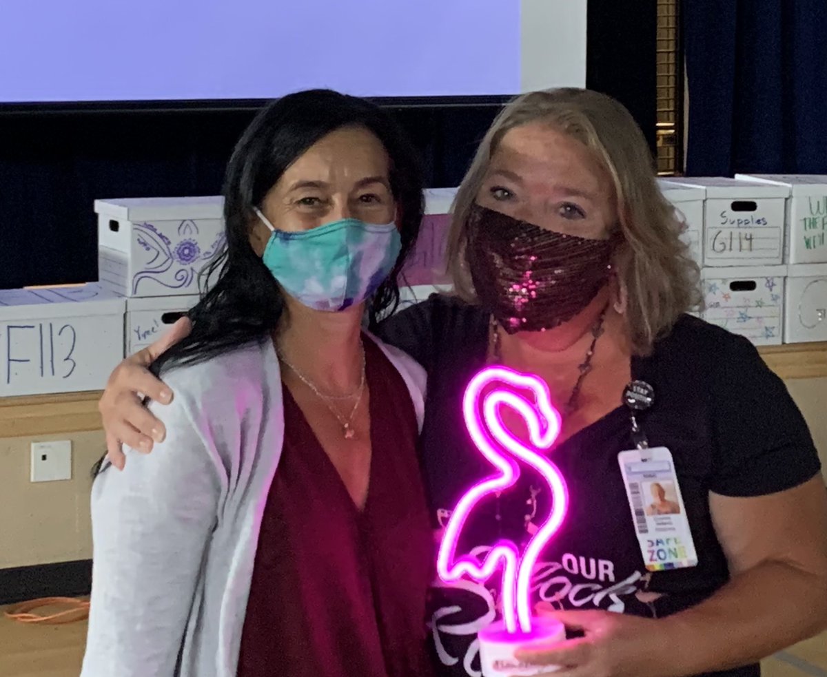 Congrats to <a href="/fallbrooklisa/">Lisa Harrison</a> for being honored with our 1st FLAMAZING Flamingo award! What teacher will be honored next?! <a href="/VistaBlueprint/">Vista Unified</a>
