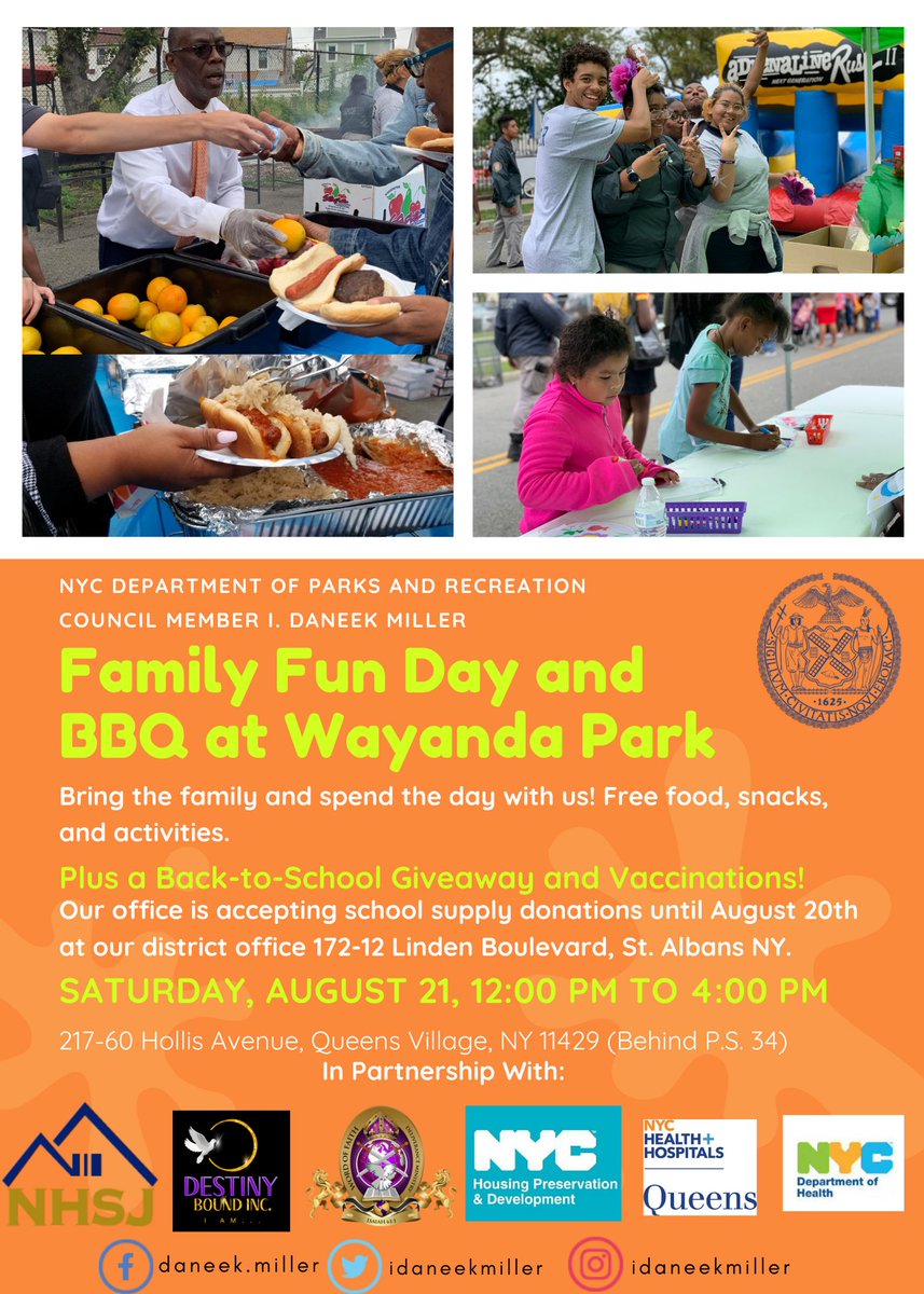 Bring the whole house out to Family Fun Day at Wayanda Park this Saturday from 12 to 4pm! We're going to have a delicious BBQ, snacks, fun activities, school supplies, vaccinations, government plus non-profit resources and much more. Don't miss out!