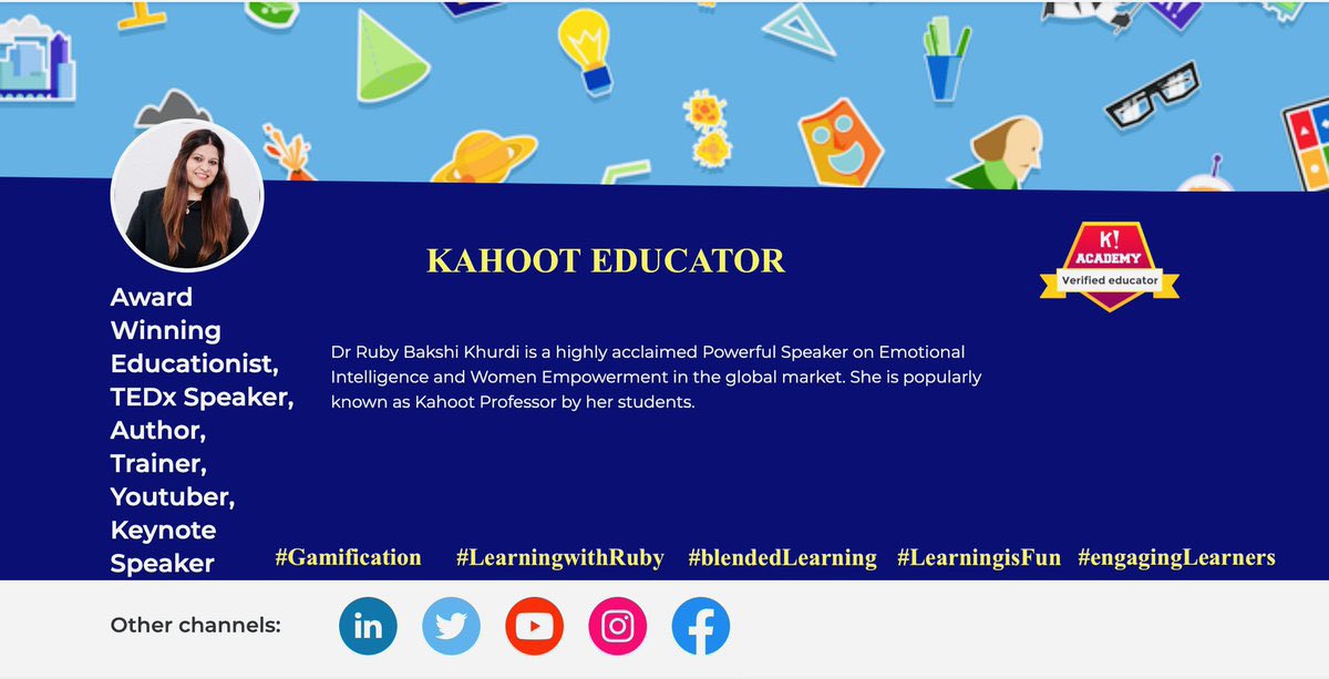 ruby_bakshi's tweet image. @KahootAcademy I use kahoot for my courses on Human Resources, Luxury management, Marketing &amp;amp; communication in higher education in #Switzerland ! My students call me #KahootProfessor #verifiedKahootEducator
