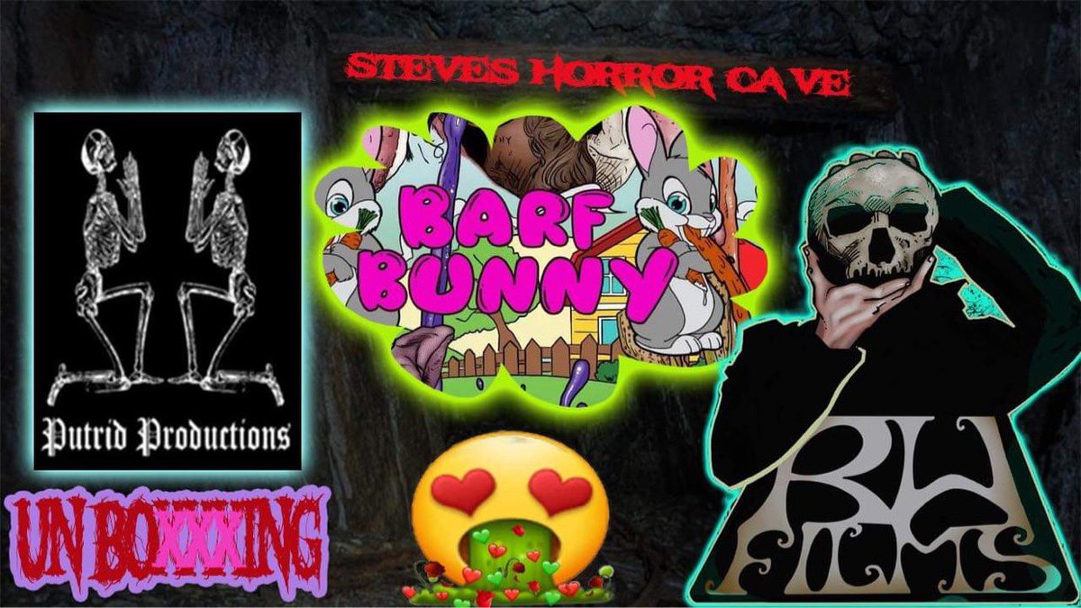 putridprod's tweet photo. New unboxing video of #barfbunny and #pulpfilms over at @SteveRas84’s channel! Check it out here: https://t.co/P08EuY60rJ https://t.co/m2GPcoCkwY