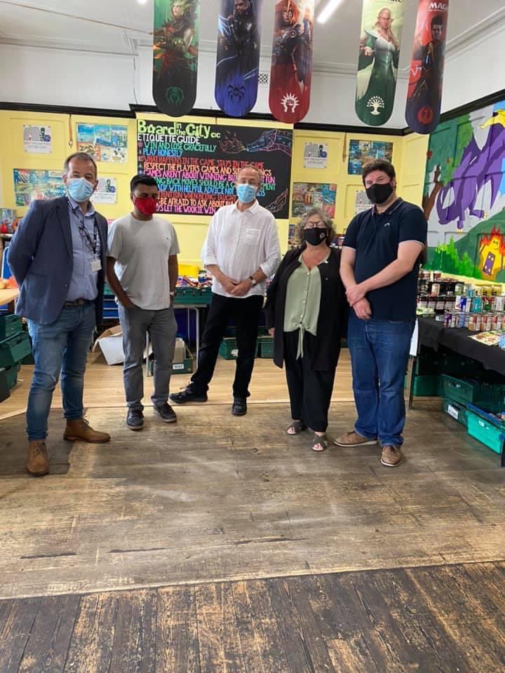 BevoisLabour's tweet photo. Bevois @mike_denness, @Toqeer_Kataria and @Jacwee67 out in the ward today visiting Board in the City and the @SotonSocialAid Food Club run by great volunteers @SJSoton and @CllrBazMargetts https://t.co/UPK2QsxJuq