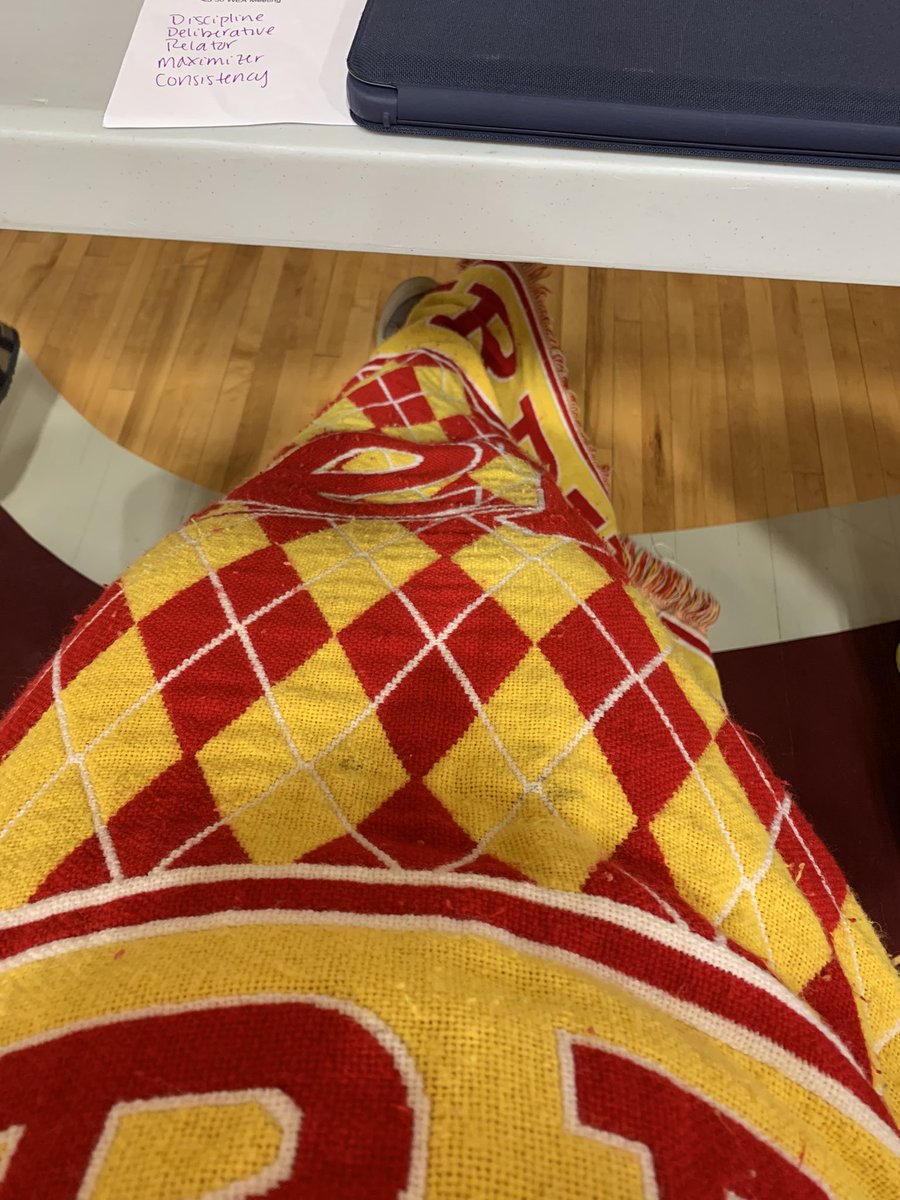mrsgallesfcs's tweet photo. Why yes, Iโm wearing a Fairbury Jeff blanket at a Wakefield Trojan staff meeting. And yes, my husband is embarrassed #freezing #jeffpower #onceajeffalwaysajeff https://t.co/yg4aCqyWH4