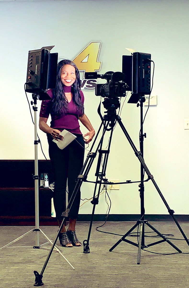LandonReports's tweet photo. @taniquatv hard at work making the news. https://t.co/LiaDbkQPJD