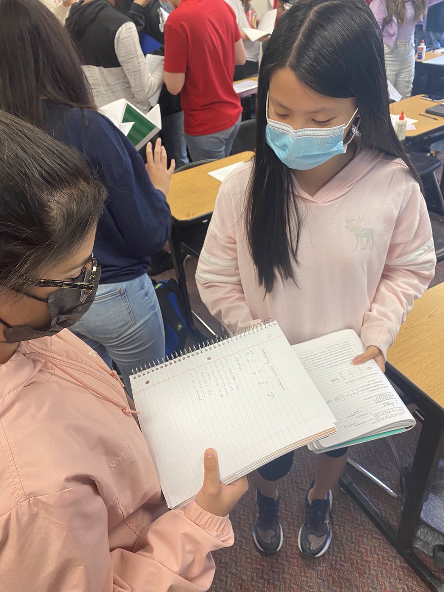 KortneyLovesMTH's tweet photo. Trying out some new, but old, techniques to quickly access my students. 1/ exit ticket sticky notes, each table group has a different color/shape stickie note pad 2/ Pair up to discuss 1 thing they learned in class today #WeSlayMath #FutureReady @FISDSecmath #LibertyLearns https://t.co/SwxydD0svz