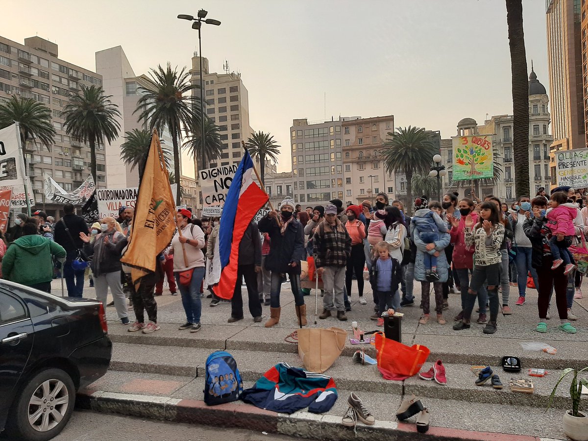Movilización de la red de ollas populares frente a Torre Ejecutiva
