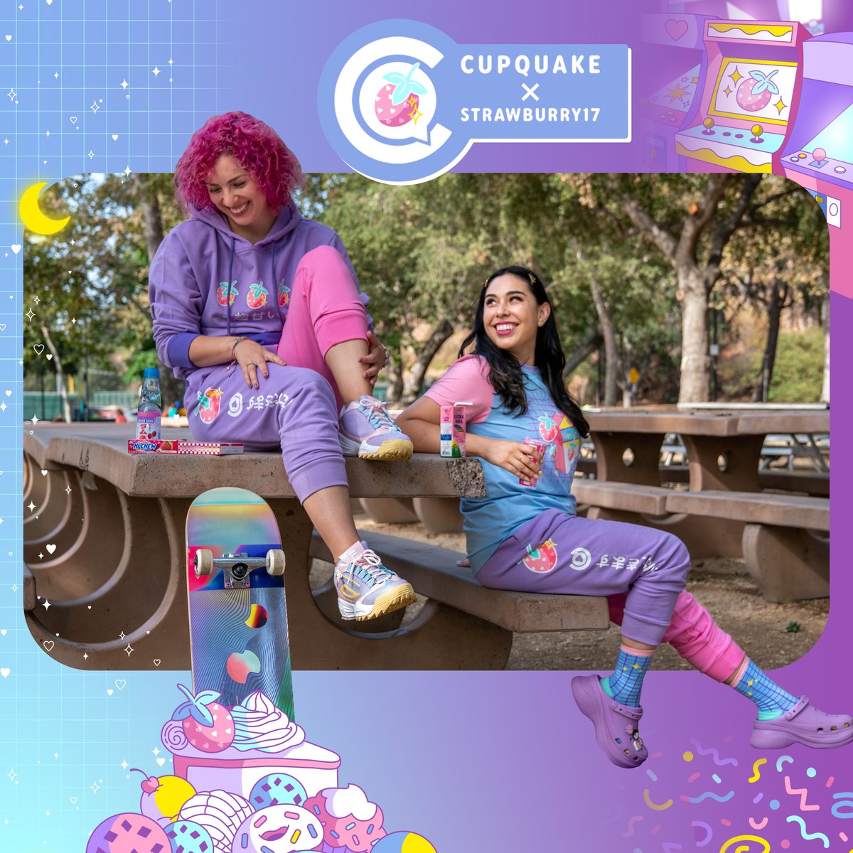 CupquakeHQ's tweet image. Strawburry Cupquakes anyone?! 🍓🧁

We are excited to share the Cupquake x Strawburry17 collab! Inspired by our love of food, Japan and color, we created this collection to brighten up your day and wardrobe! We hope you love this collection and can’t wait to see you all reppin it