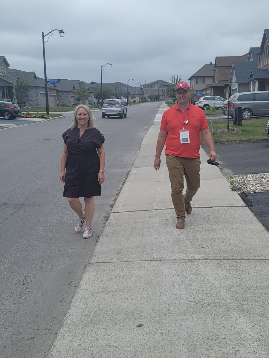 MonaFortier's tweet photo. This afternoon I visited my friend @GustaveRoyVote who is running to be the next MP from #Carleton. Together, we knocked on doors, &amp; it is clear that residents are concerned about the CPC’s plan to cut $10/day childcare. When we work together, we can move #forwardforeveryone https://t.co/THpORBXCxP