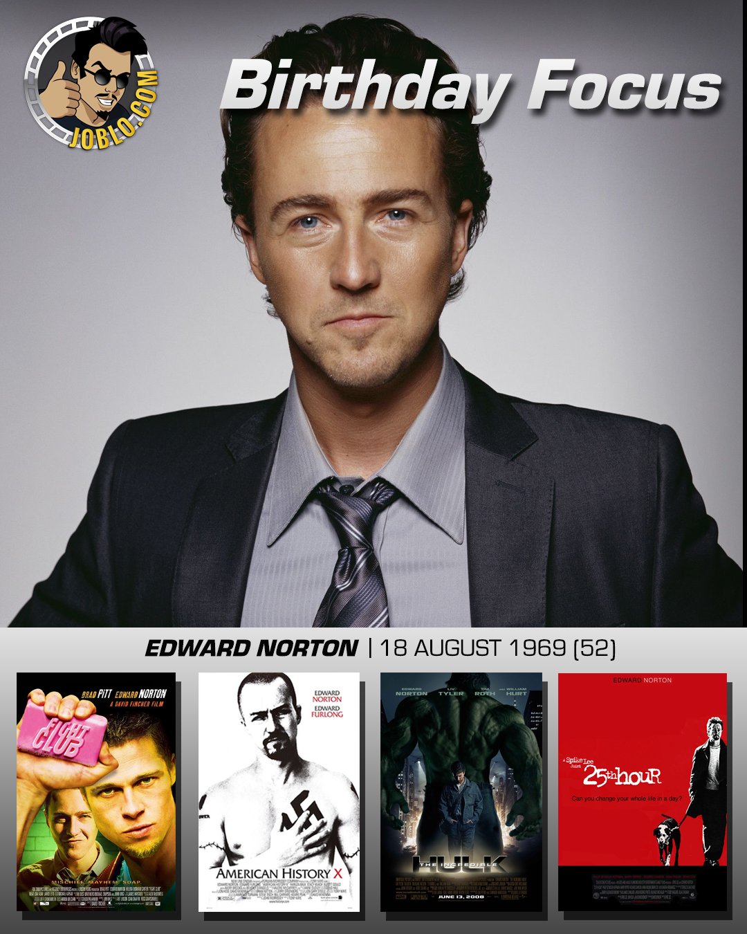 Wishing Edward Norton a very happy 52nd birthday! 