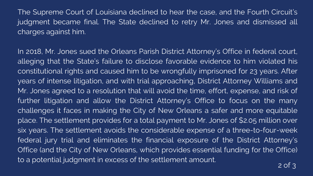 New Orleans District Attorney Jason Williams tweet media