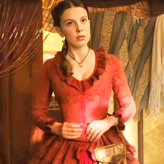 millie bobby brown enola holmes red dress Stranger News on X: 