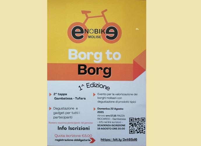 Cicloturismo. Borg to Borg: II tappa il 22 agosto: da Gambatesa a Tufara - colibrimagazine.it/eventi/ciclotu…