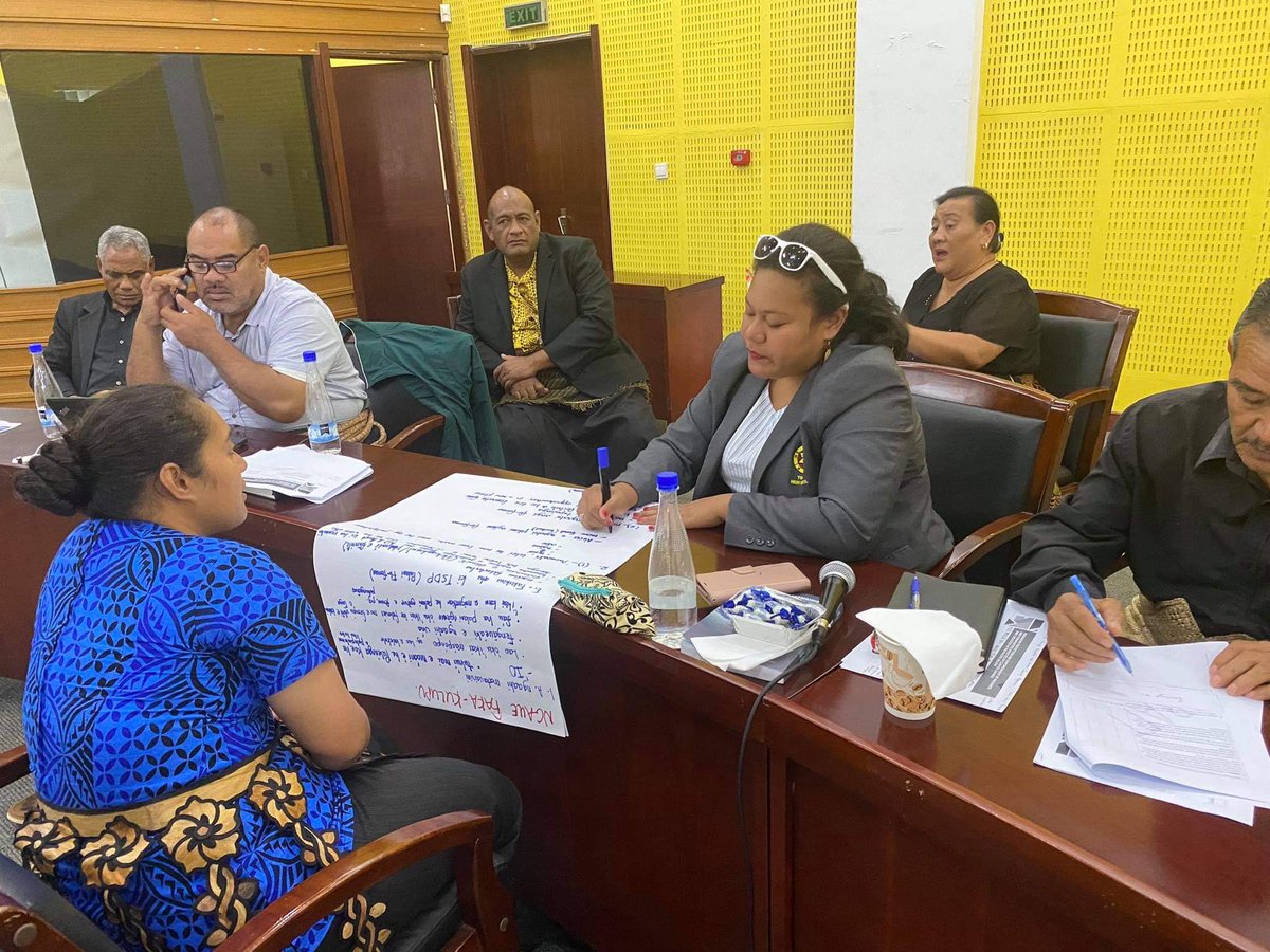 sifa_lynette's tweet photo. Pleasure for DEVCO Pacific Response to Disaster Displacement (PRDD) to join PCCMHS raising awareness in the Tonga National Consultation with local government. National Policy &amp; Legal landscape: Where does climate mobility fit in? @EUPasifika @IDMC_Geneva @DDisplacement @IOMFiji https://t.co/Rf1d54JjMn