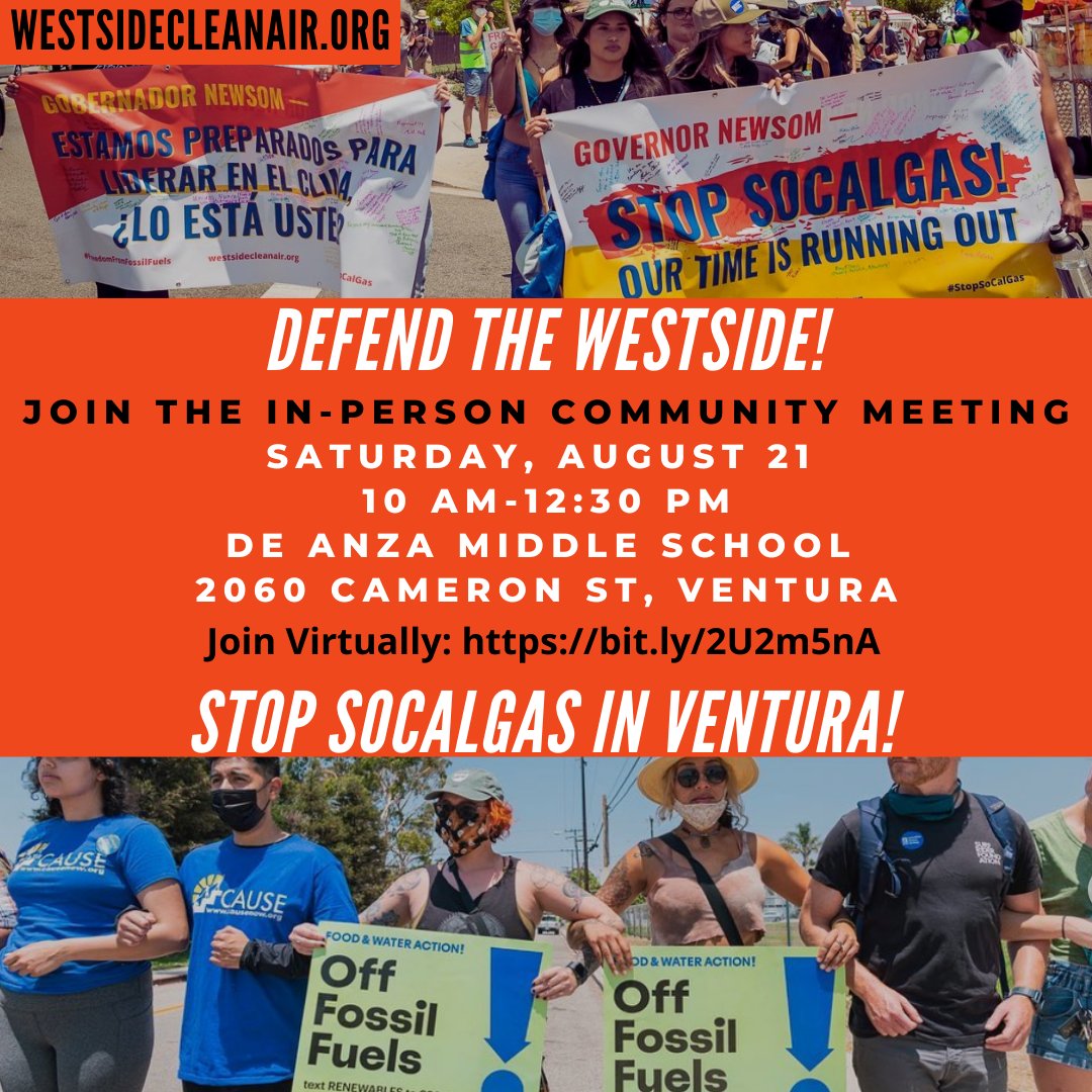 patagonia's tweet photo. Ventura Community: This Saturday come to a meeting hosted by @WsideCleanAir, @MoniqueLimonCA and Assemblymember Steve Bennett to hear from state and local agencies to learn about their role and oversight of @socalgas compressor site.

RSVP here: https://t.co/bm3b53grBi https://t.co/cfGi8GG5xA