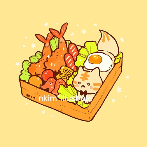 nkim_illustrate's tweet photo. Some bento doodles. :3 https://t.co/1WXLQrZGlt