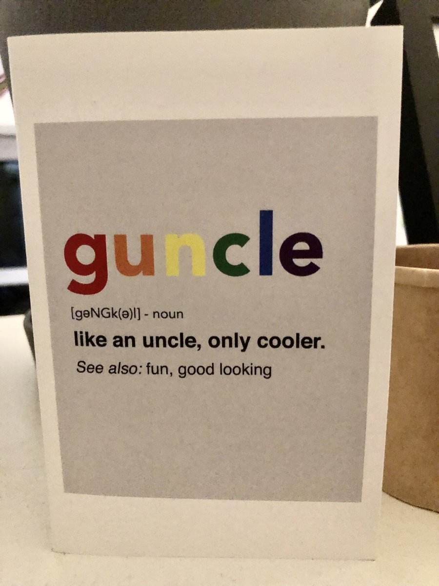 dwclark79's tweet photo. Got my first guncle card last week! #guncleday #guncle https://t.co/vLaE56YDxc