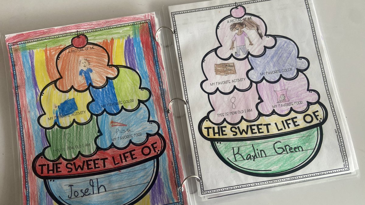 MrsAlley_SFE's tweet photo. Introducing The Sweet Life of Our Class ❤️ Last week each of us created a page for our class book. ✨Starting tomorrow it will be available to read in our class library. 📚 #weareafamily #classbooks @HumbleISD_CE https://t.co/QQ2TUW6j5Q