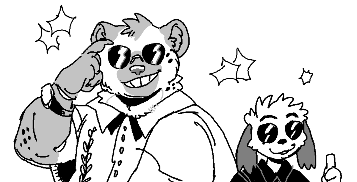 Covers for issue 5 and 14 of Un-Canid, coming to your local comic book store- Never. 
Aster the yeen belongs to my bestie and Louie the not-dog belongs to me :] 