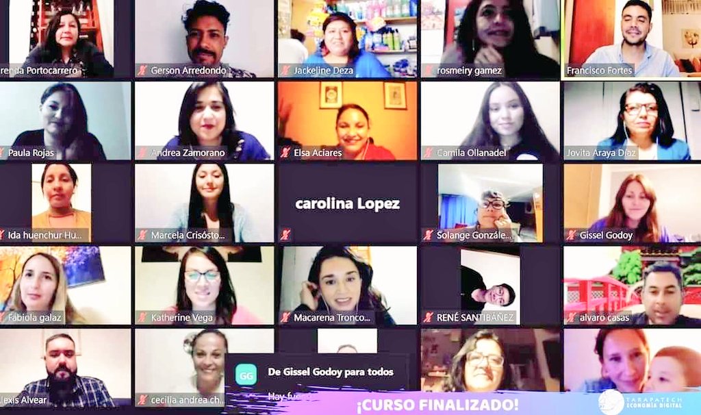 TarapacaUC's tweet photo. 🎆👏¡Feliz Aniversario a los más de 100 habitantes de #Tarapacá que hace 1 año participaron del curso de transformación digital #Tarapatech! Hoy vemos con orgullo cómo éstos emprendedores digitales 🤖🚀 han crecido e impulsado sus marcas gracias al apoyo @ucatolica @Gore_Tarapaca https://t.co/xwRSqZy6VB