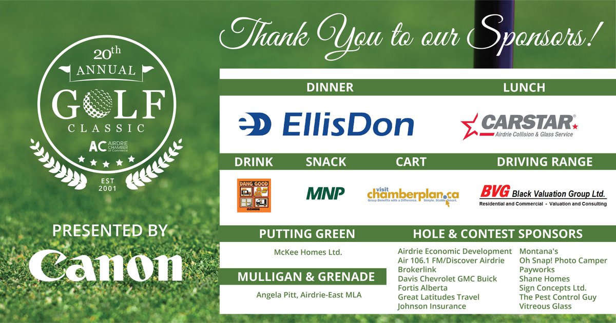 airdriechamber's tweet image. The 20th Annual Chamber Golf Classic presented by @CanonCanada was a huge success! Thank you to everyone that made this day a wonderful experience! 

Check out the complete golf tournament photo gallery by clicking here: bit.ly/2VUBKXf

#golfclassic #forefun