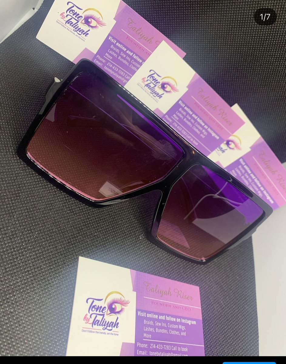 TaliyahDaBratt's tweet photo. Hey ladies shades are on hand 1 for $10 2 for $15 #tonebytaliyah #GramFam #gram23 #GramFam24 #gramfam25 https://t.co/IE1sGJMJxH