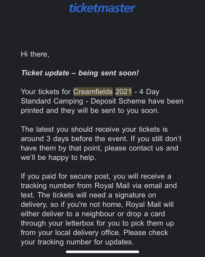 Selling a 4 day standard camping creamfields ticket message me if interested #Creamfields2021 #tickets