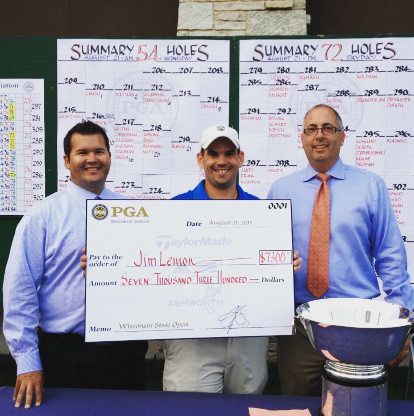 The WPGA was saddened to hear of the passing of Jim Lemon - 2013 State Open Champion. He fought a courageous battle against cancer. Our deepest sympathies to his wife Kate and son Maxwell along with his family &amp; friends during this time. Rest easy, Jim.