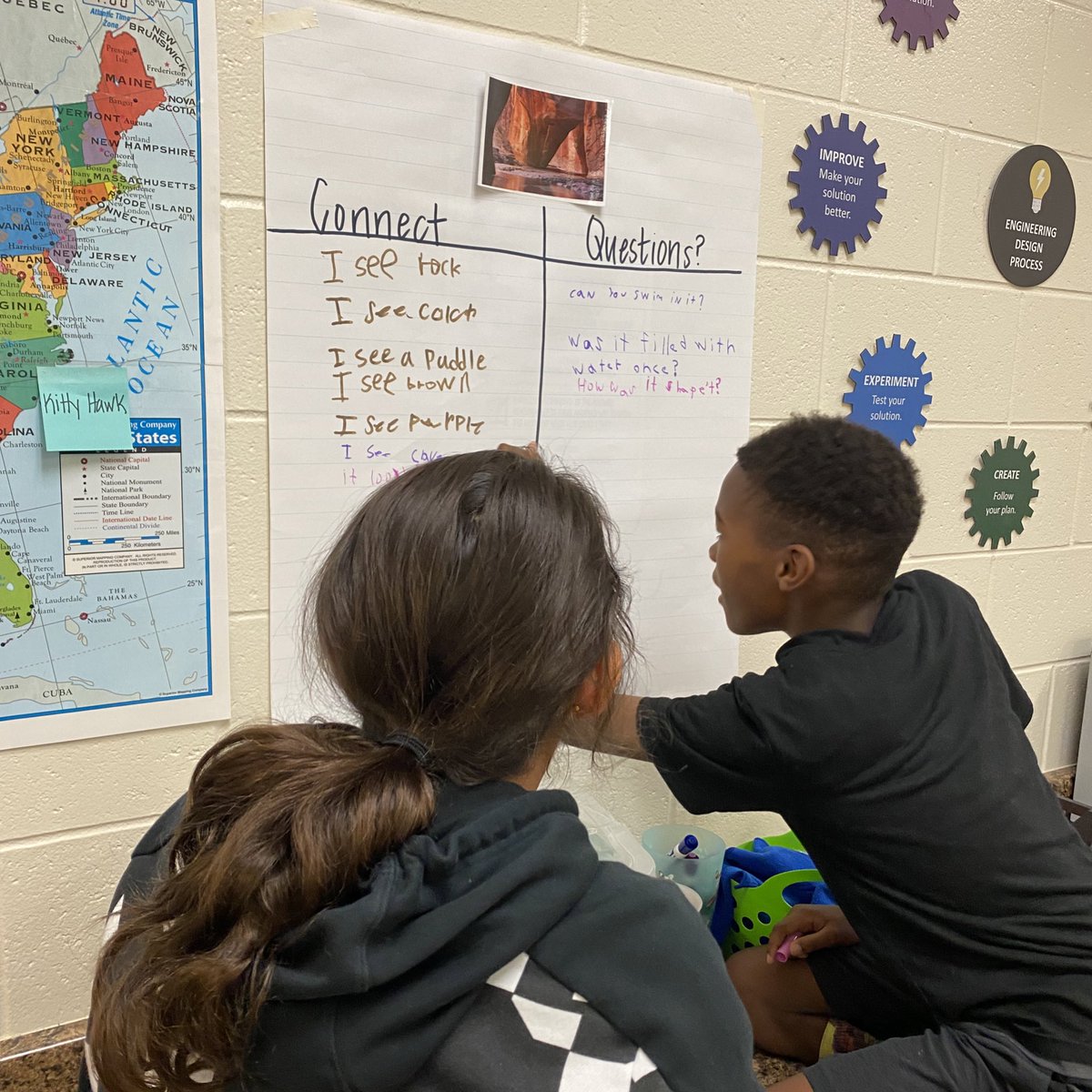 heather_honea's tweet photo. Students enjoyed going on a Visual Walkabout to explore more about Earth’s surface features! We made connections and asked questions! Thanks @DiscoveryEd for the strategy! #Explore #SOSStrategy @ClarkCreekSTEM @Grimes_ELLedu @TinaLucio3 @Brittony_Monroe https://t.co/YC3KDrPCaU