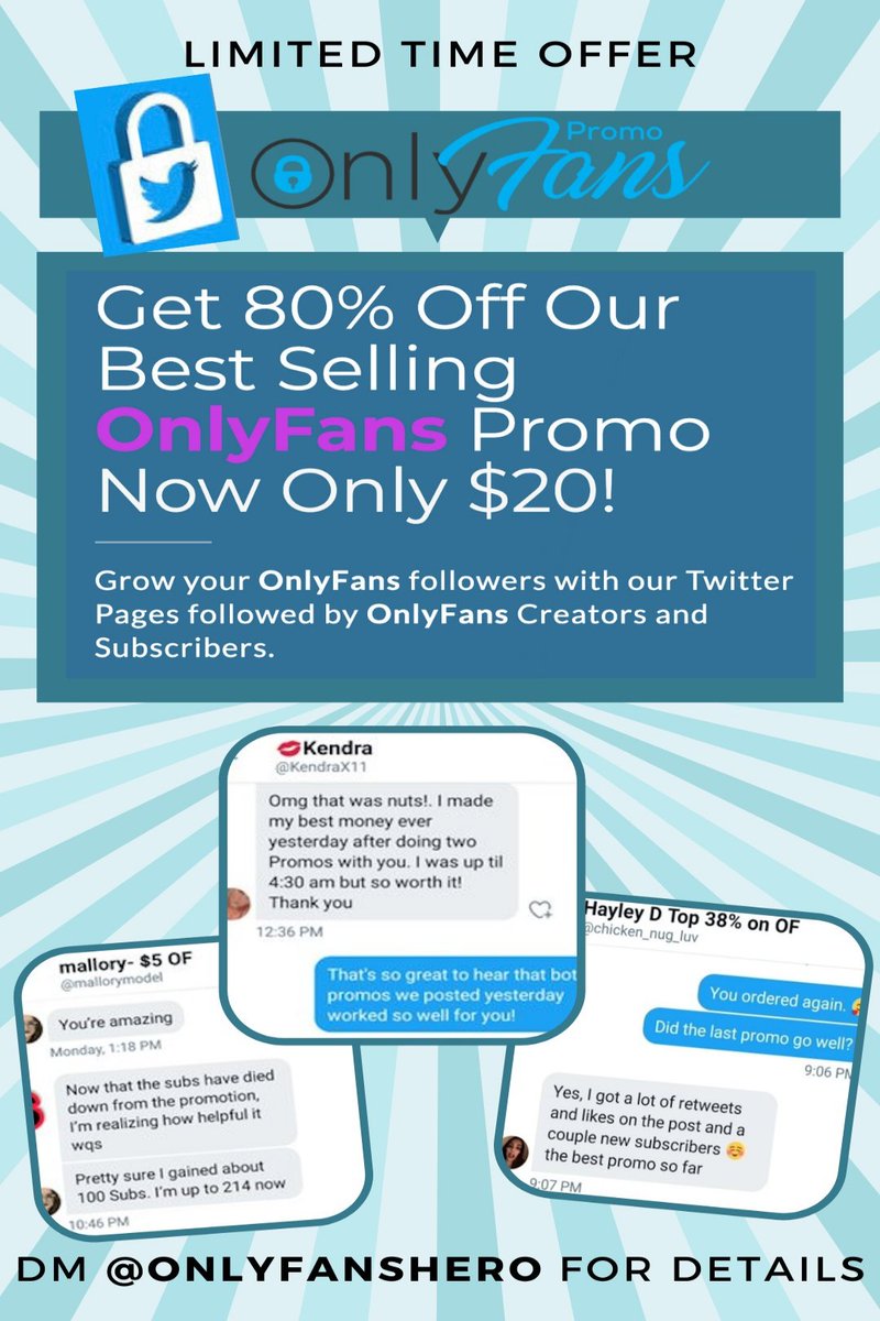 📩DM <a href="/OnlyFansHero/">OnlyFans Hero Promo 217K</a> for details!

Retweeted to <a href="/OnIyFansNewbs/">OnlyFans Newbs</a> <a href="/OnIyFansPodcast/">OnlyFans Secrets Podcast</a> <a href="/OnIyFansPromoRT/">Fansly Promo 53k</a> <a href="/OnIyFansGirls/">OnIyFans Girls Promo</a> and More!

🥰Created by the OnlyFans Secrets Podcast.🎙 New Episode every Monday!