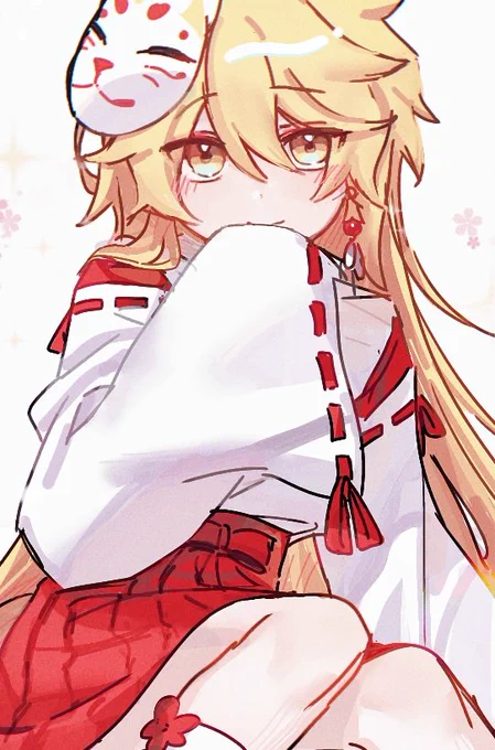 hehe aefer shrine maiden outfit - i hate how u made me draw it  https://t.co/g8JoDKI1Yv 