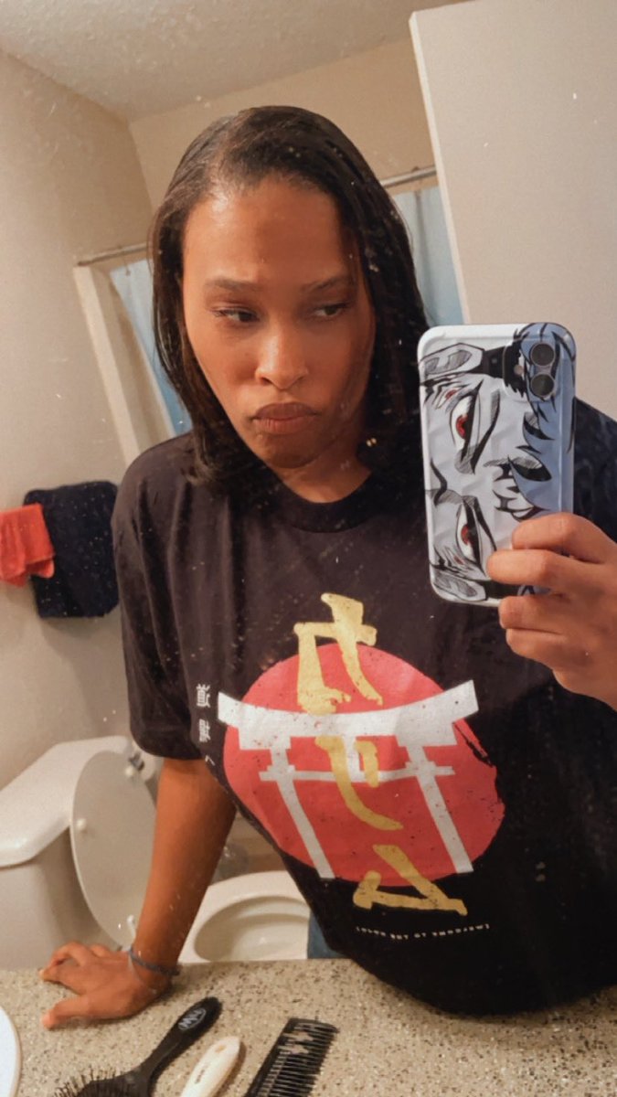 TierraBC's tweet photo. I’m Supporting My Streamer @KarimCheeseg In This “Welcome To The Dojo” Shirt. Even Got Bella In Here She Says Hello Lil Humans 🐶💪🏾❤️ #BigCheeseg #SupportYourStreamer #ItadoriPhonecase https://t.co/d52OR0bV3R