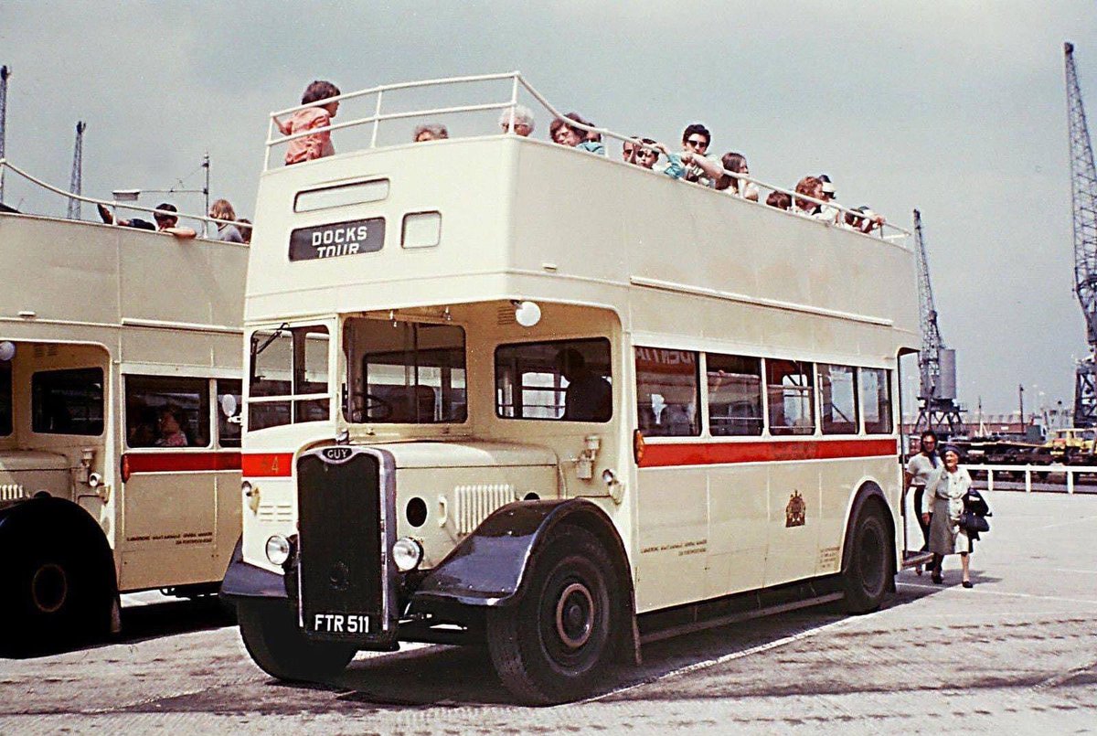 Southampton docks tour bus in the 1960s.<a href="/See_Southampton/">SeeSouthampton</a> @southampton2025 <a href="/VisitSoton/">Visit Southampton</a> <a href="/ght_soton/">GHT Southampton</a>