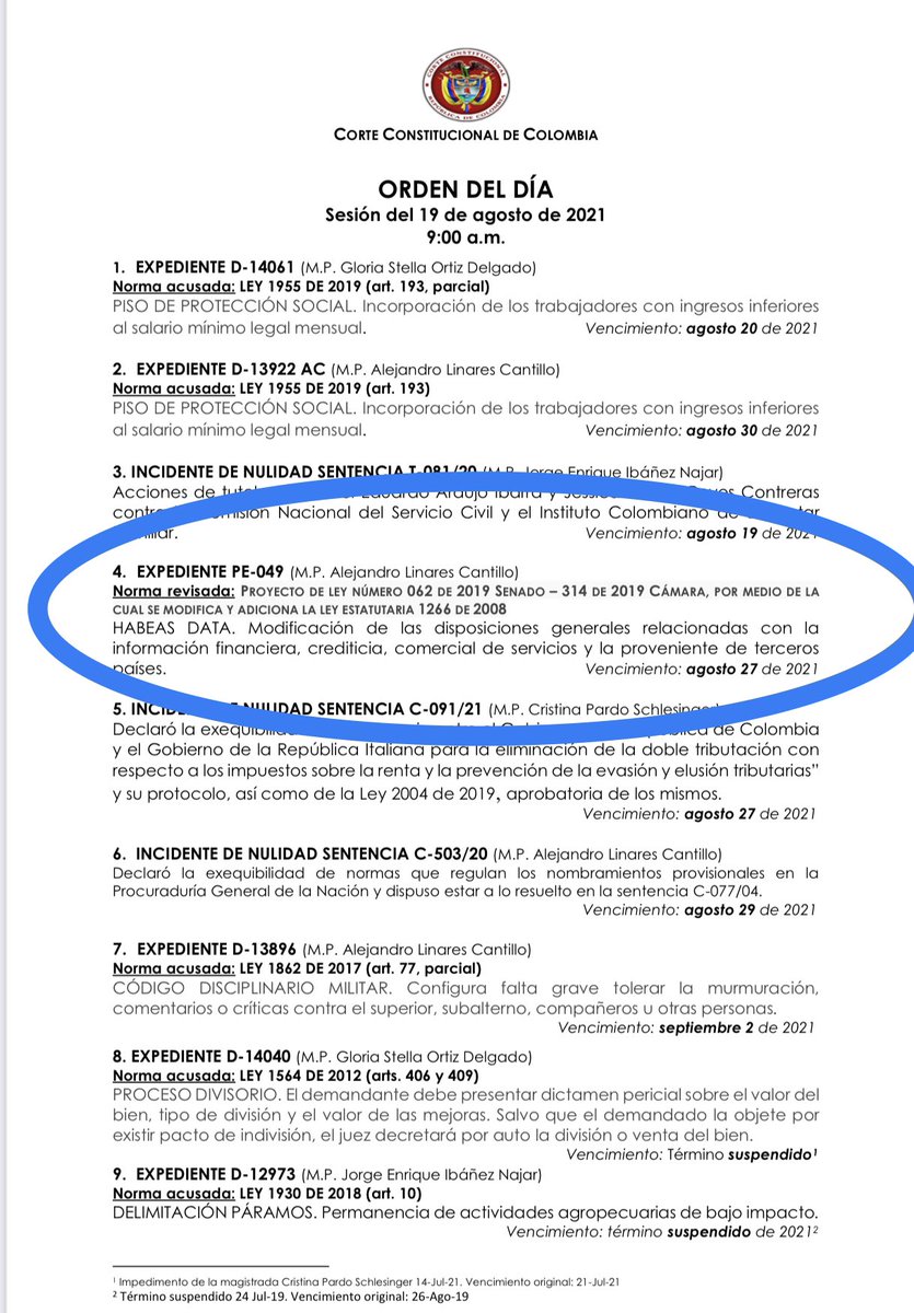 davidbarguil's tweet photo. Estamos a pocas horas de conocer la sentencia de la Corte Constitucional que podría darle viabilidad a nuestra ley de #BorronYcuentaNueva.

Este jueves 19 de agosto los magistrados deberán pronunciarse. Seguimos muy atentos a esta noticia que beneficia a millones de Colombianos. https://t.co/MVe7dQ8LJd
