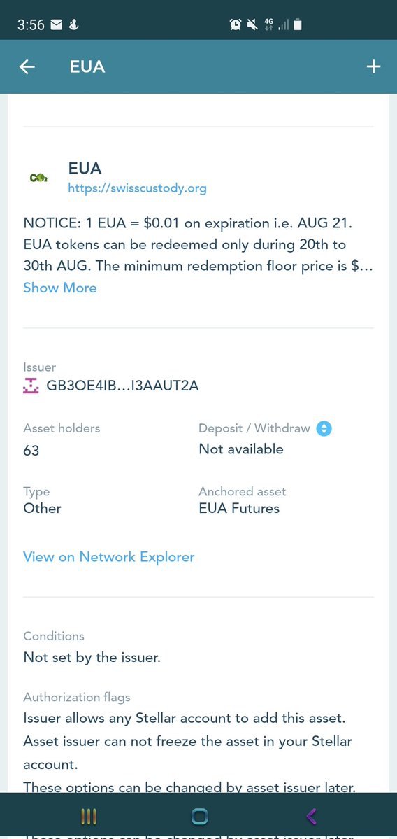 bel13v33's tweet photo. @swisscustody
Please provide clarity on $EUA redemption prices for the AUG21 contract. Your USD by SwissCustody token is not a stable coin and does not constitute appropriate compensation at market value. Please see the attached images. https://t.co/P4vlUfDR7g