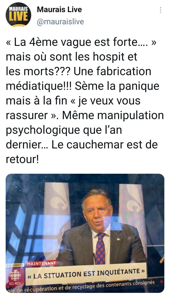 Radio_Jambon's tweet photo. "même manipulation psychologique que l'an dernier"
Tout est FAKE selon Moron Live
#RadioComplot https://t.co/dKgcGghsUh