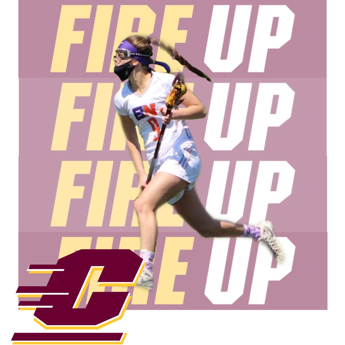 makgrisinger's tweet photo. SO excited to announce my verbal commitment to further my academic &amp; athletic career playing division 1 lacrosse at Central Michigan University!Shoutout to my family, teammates, and every coach I’ve had throughout this journey. So thankful for this opportunity! ❤️💛 #fireupchips https://t.co/KKzcFHDoKp