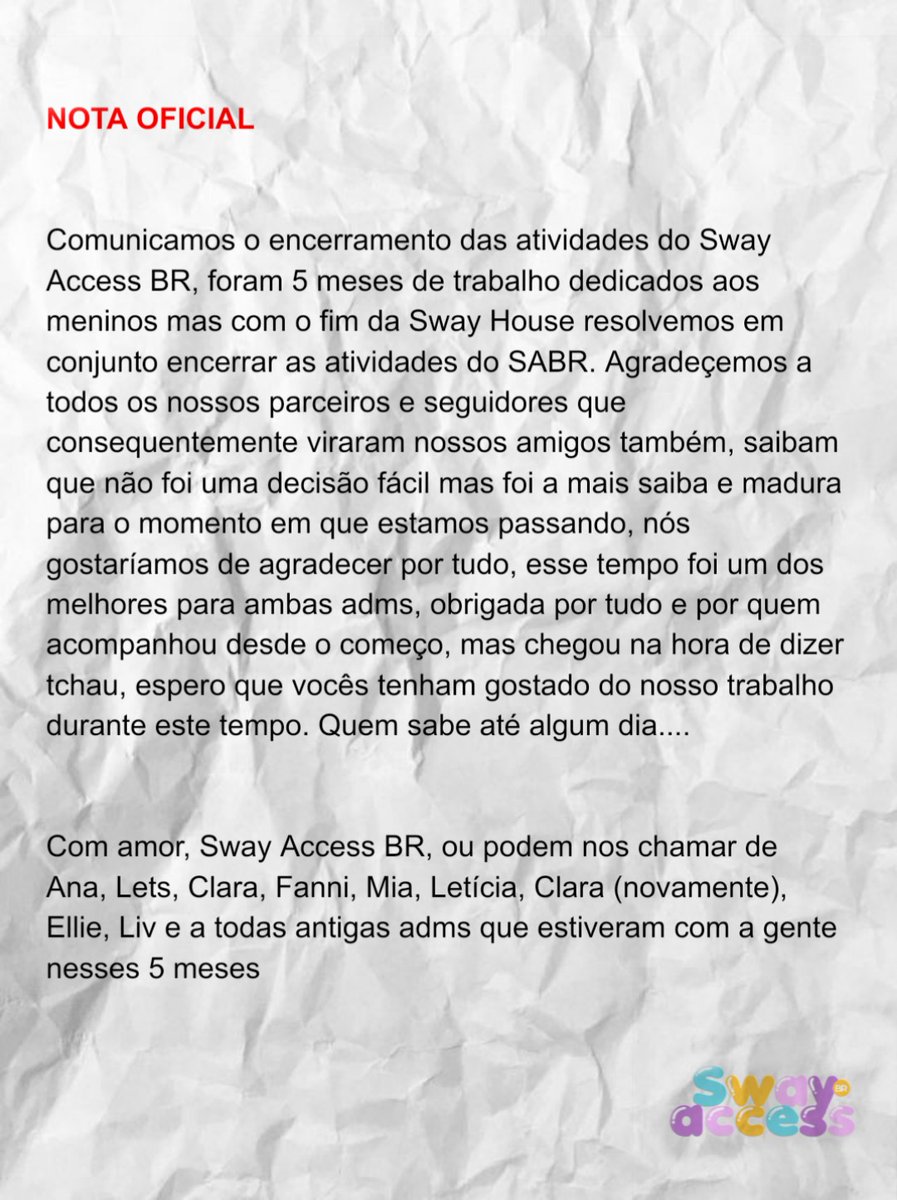 Sway Access BR tweet media