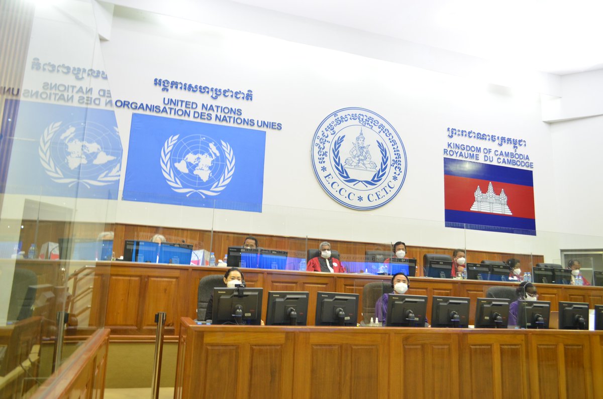 KRTribunal's tweet photo. Main topics of 2nd day (17 August) Appeal Hearings in #CASE002/02 of the Supreme Court chamber of #ECCC focused on Grounds of appeal relating to the Trial Chamber’s jurisdiction and Grounds of appeal relating to the crimes for which #KHIEUSamphan was convicted. https://t.co/dWTs8cawxI
