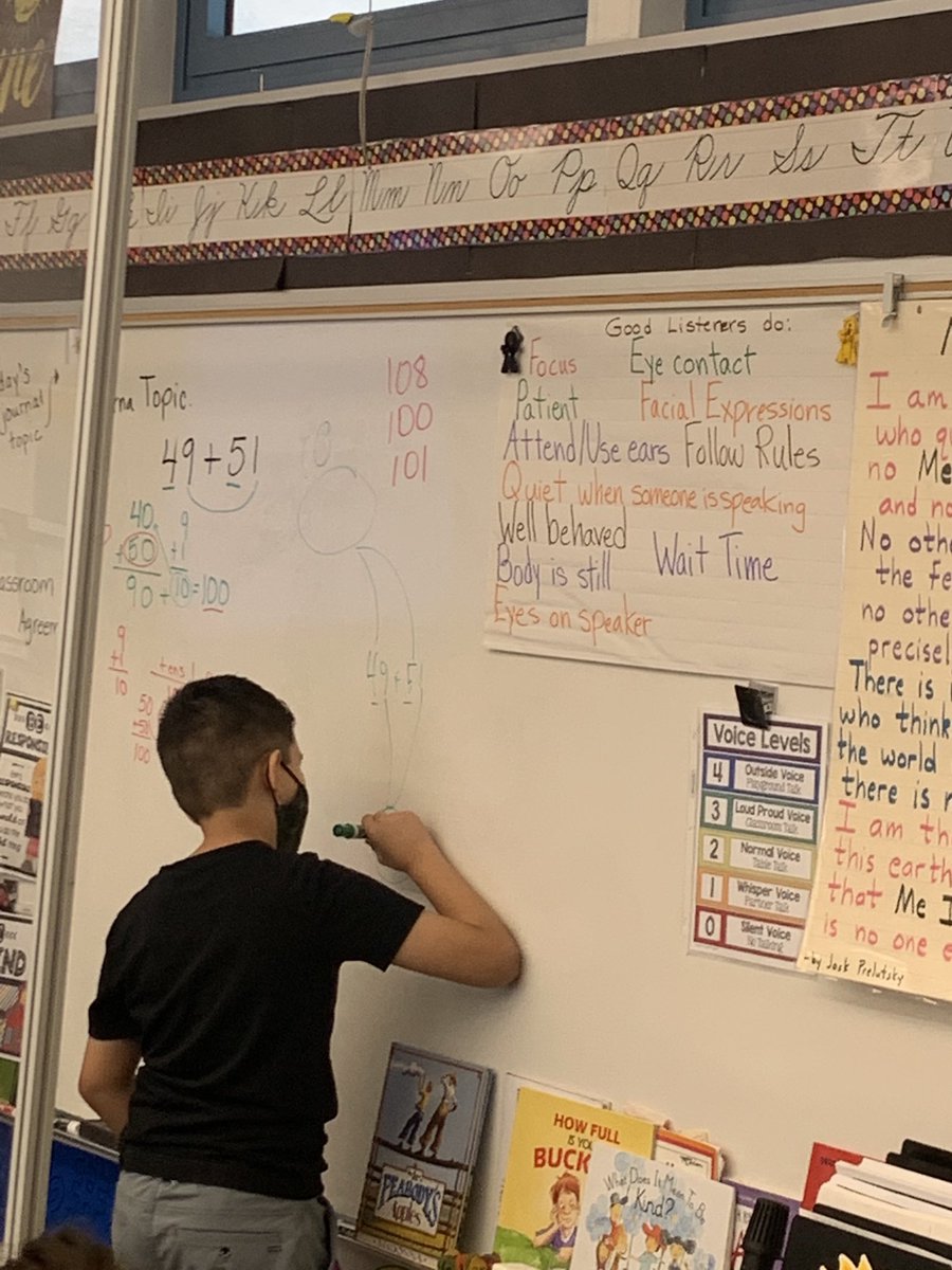 LaPlumaPanthers's tweet image. 3rd grade students sharing their strategies in a number talk lesson.  Loved hearing them explain their thinking!
#thinkingaboutmath #wearelapluma🐾