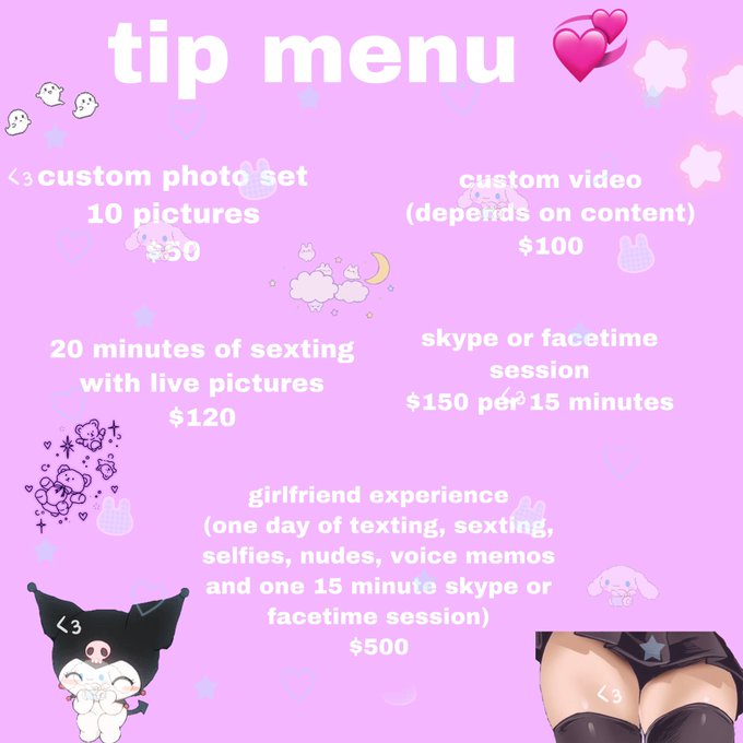 1 pic. a lot of u have asked me for selling nudes/content/etc. so heres a tip menu! my venmo is stupidbratpiss