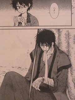 #YonaSpoilers
Enemies keep on coming, poor Hak, couldn't catch a break. Doctors are busy tending Geuntae and the other injured soldiers, so Hak's just taking care of himself. Kalgan's worried for him.

Source: https://t.co/HWUvrU7UYS 