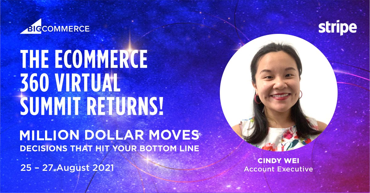 Join Stripe’s Cindy Wei at the <a href="/BigCommerce/">BigCommerce</a> virtual eCommerce 360 Summit as she discusses the future of conversion optimisation in Asia Pacific RSVP: event.bigcommerce.com/milliondollarm…
