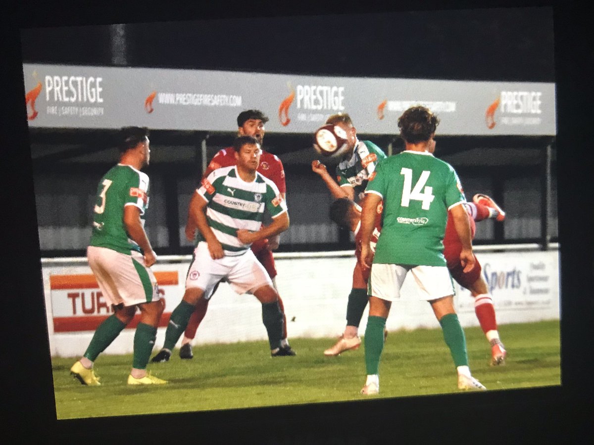 thejakewhiteley's tweet photo. #JackDuffy (partly obscured) fires the visiting #Daniels into a 2-1 lead during tonight’s #NPLD1Midlands clash between @SohamTownRanger v @StamfordAFC1896… https://t.co/WGYCbui1if