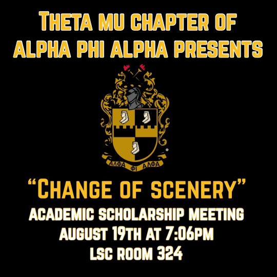ThetaMuAlphas's tweet photo. Welcome back everyone! We’re kicking off the semester with our first program of the year. Come pull up and get educated with your favorite frat 😎📚🔥

08.19.21 
LSC 324
7:06pm 🐵 https://t.co/lUx65wovCL