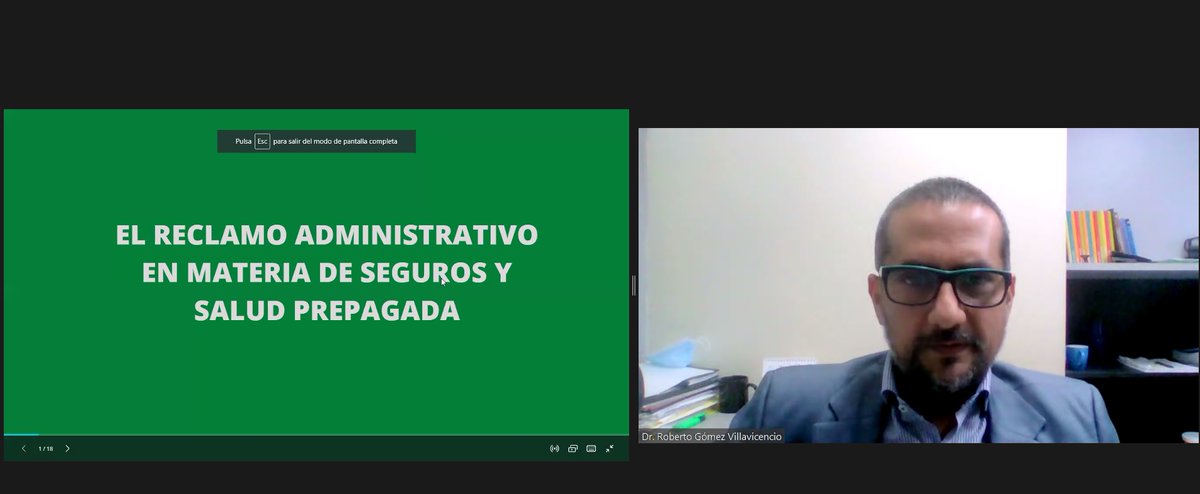 SuperintEC's tweet photo. Con el tema "Reclamo administrativo en materia de seguros y salud prepagada en 🇪🇨" Roberto Gómez, director de Normativa y Reclamos de la Intendencia Nacional de Seguros, participa como ponente en el Seminario "Derechos de Seguros", organizado por #InstitutoBeccaria e #IILE. https://t.co/xozqLczGtQ